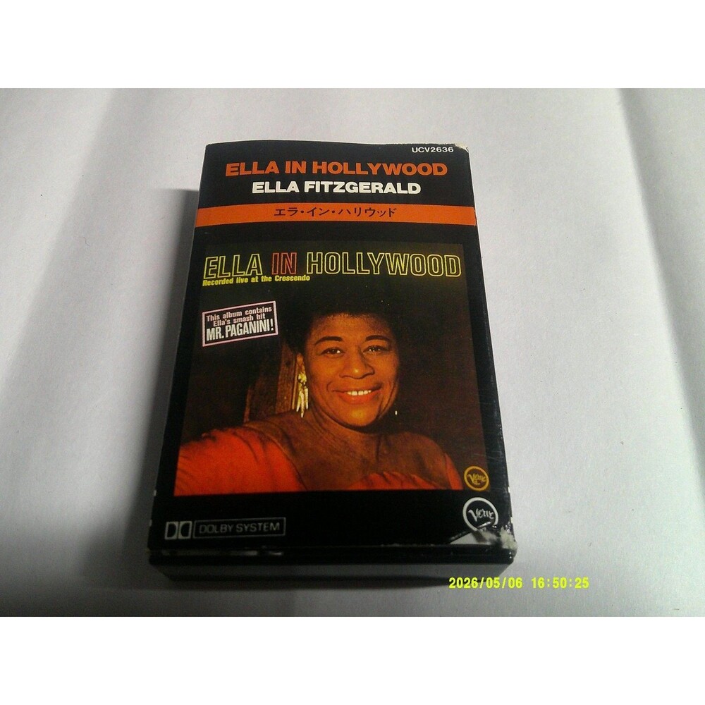 Ella Fitzgerald - Ella In Hollywood Cassette Tape 1982 Verve UCV2636 Japan Jazz
